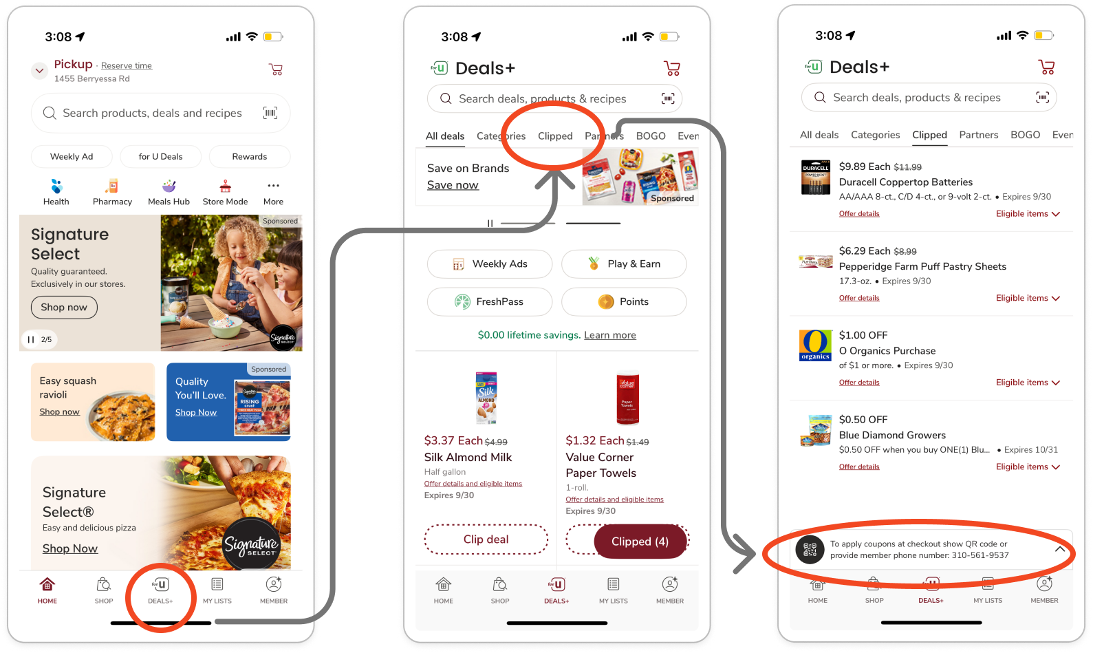 Figure 1: Rewards QR code buried at checkout